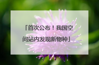 首次公布！我国空间站内发现新物种