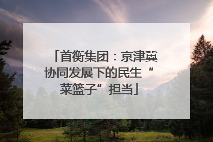 首衡集团：京津冀协同发展下的民生“菜篮子”担当