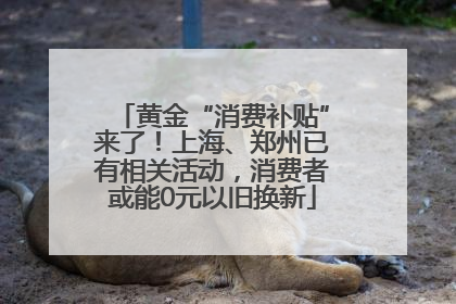 黄金“消费补贴”来了！上海、郑州已有相关活动，消费者或能0元以旧换新