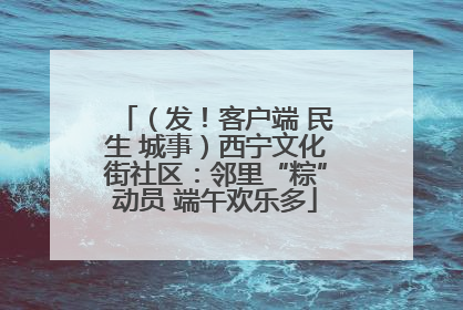 （发！客户端 民生 城事）西宁文化街社区：邻里“粽”动员 端午欢乐多