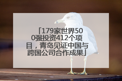 179家世界500强投资412个项目，青岛见证中国与跨国公司合作成果