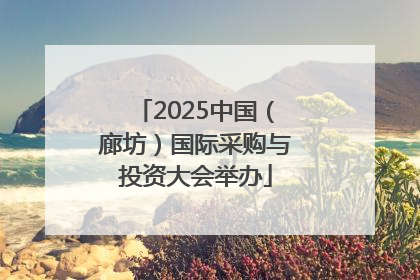 2025中国（廊坊）国际采购与投资大会举办