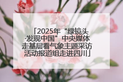 2025年“绿镜头·发现中国”中央媒体走基层看气象主题采访活动报道组走进四川