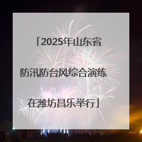 2025年山东省防汛防台风综合演练在潍坊昌乐举行