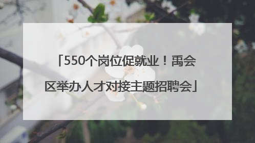550个岗位促就业！禹会区举办人才对接主题招聘会