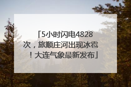 5小时闪电4828次，旅顺庄河出现冰雹！大连气象最新发布