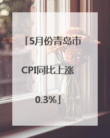 5月份青岛市CPI同比上涨0.3%